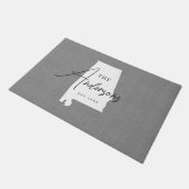 アラバマファミリーモノグラム州ドルマット ドアマット (アングル)