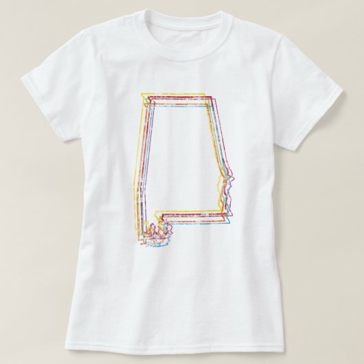 アラバマプライドぼやけ Tシャツ (デザイン正面)
