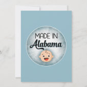 アラバマベビーシャワーブルーおもしろいボーイズ招待状 招待状 (裏面)