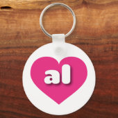 アラバマホットピンクハート- I love al キーホルダー (正面)