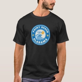 アラバマポイントビーチの夏の旅先ヴィンテージロゴ Tシャツ