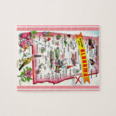 アラバマポストカードマップジグソーパズル ジグソーパズル (横)