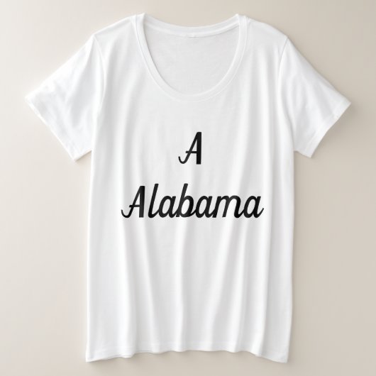 アラバマモノグラム プラスサイズTシャツ (デザイン正面)