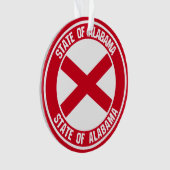 アラバマラウンドエンブレム オーナメント (正面)