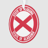 アラバマラウンドエンブレム オーナメント (正面)