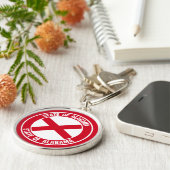 アラバマラウンドエンブレム キーホルダー (側面)