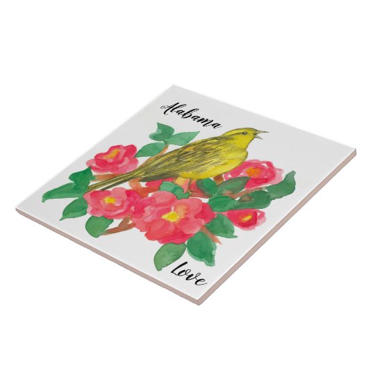 アラバマラブイエローファーマーカメリアフラワーズ タイル (側面)