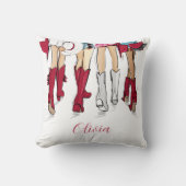 アラバマレディースカウボーイブーツハズクリムゾン クッション (正面)