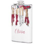 アラバマレディースカウボーイブーツハズクリムゾン フラスク (左)