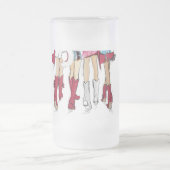 アラバマレディースカウボーイブーツハズクリムゾン フロストグラスビールジョッキ (中央)