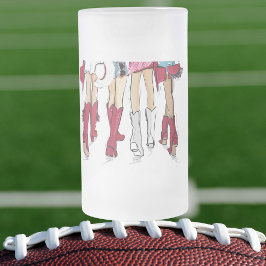 アラバマレディースカウボーイブーツハズクリムゾン フロストグラスビールジョッキ