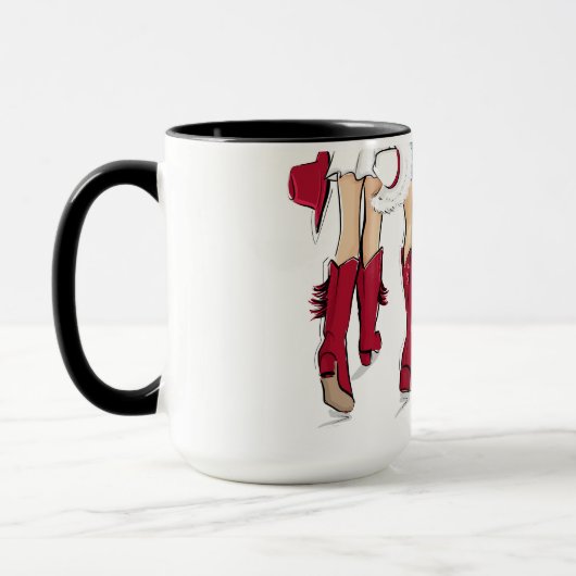 アラバマレディースカウボーイブーツハズクリムゾン マグカップ (左)