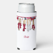 アラバマレディースカウボーイブーツハットカスタムファッション スリム缶クーラー (Seltzer正面)