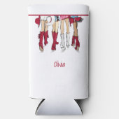 アラバマレディースカウボーイブーツハットカスタムファッション スリム缶クーラー (正面)