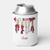 アラバマレディースカウボーイブーツハットカスタムファッション 缶クーラー (缶正面)