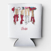 アラバマレディースカウボーイブーツハットカスタムファッション 缶クーラー (正面)