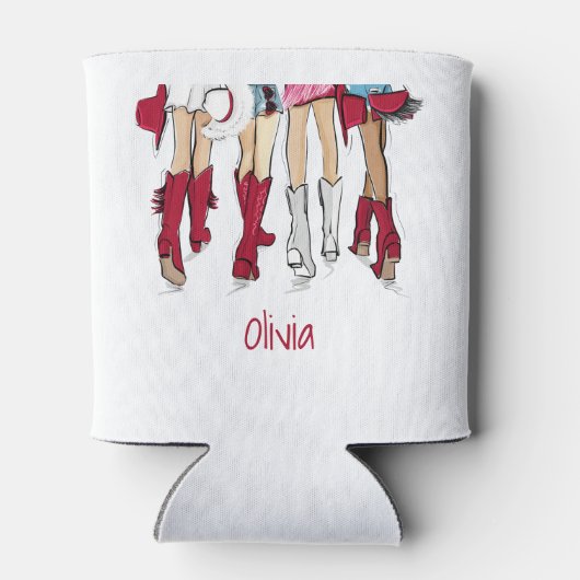 アラバマレディースカウボーイブーツハットカスタムファッション 缶クーラー (裏面)