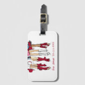 アラバマレディースカウボーズブーツクリムゾンカスタムファッション ラゲッジタグ (正面縦)