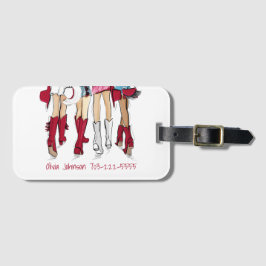 アラバマレディースカウボーズブーツクリムゾンカスタムファッション ラゲッジタグ