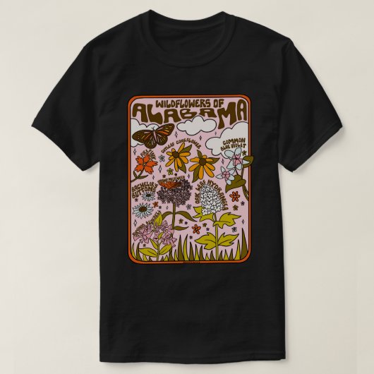 アラバマワイルドフラワー Tシャツ (デザイン正面)