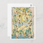 アラバマヴィンテージの地図 ポストカード (正面/裏面)