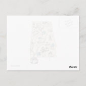 アラバマヴィンテージ写真マップアンティーク州図 ポストカード (裏面)