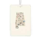 アラバマヴィンテージ写真マップエアーフレッシュナー カーエアーフレッシュナー (裏面)