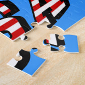 アラバマ写真と米国国旗のフォント ジグソーパズル (側面)