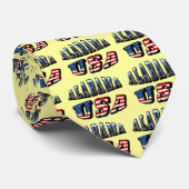 アラバマ写真と米国国旗のフォント ネクタイ (ロール)