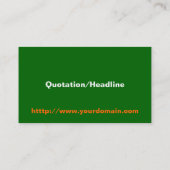 アラバマ写真と米国国旗のフォント 名刺 (裏面)