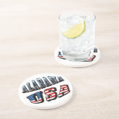 アラバマ写真&アメリカ国旗フォント コースター (側面)