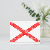 アラバマ動揺して州旗 ポストカード (スタンド正面)