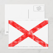 アラバマ動揺して州旗 ポストカード (正面/裏面)