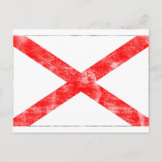 アラバマ動揺して州旗 ポストカード (正面)