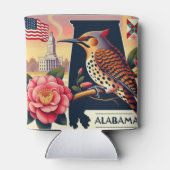 アラバマ北部フリッカーバード&カメリア花 缶クーラー (裏面)
