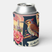 アラバマ北部フリッカーバード&カメリア花 缶クーラー (缶裏面)