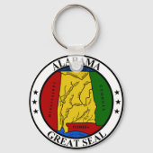 アラバマ印統一された州アメリカ国旗の記号表示 キーホルダー (正面)