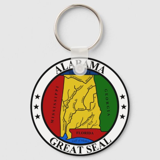 アラバマ印統一された州アメリカ国旗の記号表示 キーホルダー (正面)