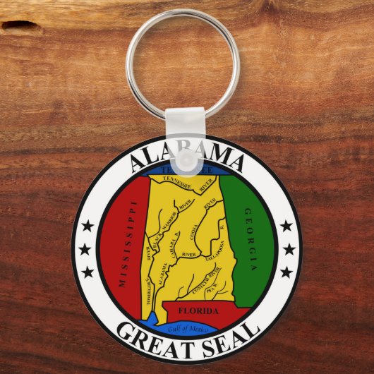 アラバマ印統一された州アメリカ国旗の記号表示 キーホルダー (正面)