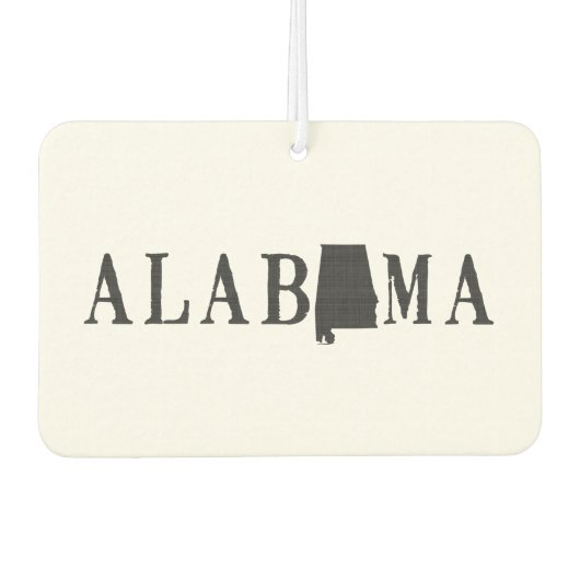 アラバマ名州文字 カーエアーフレッシュナー (正面)