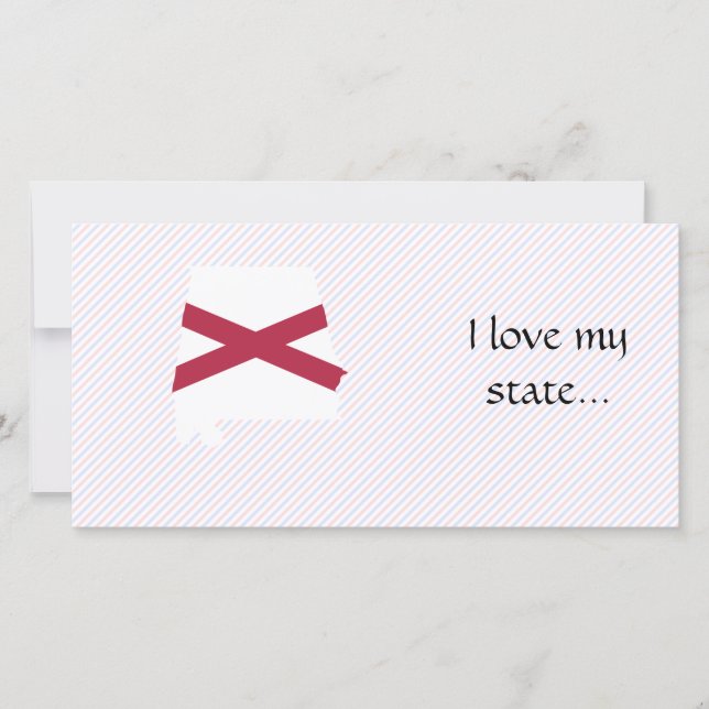 アラバマ国旗の地図 (正面)