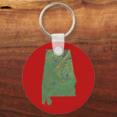 アラバマ地図キーチェーン キーホルダー (正面)