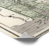 アラバマ地図 ポスター (角)