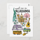 アラバマ島で出会う象徴的なランドマーク旅行 ポストカード (正面/裏面)