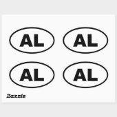 アラバマ島 楕円形シール (シート)