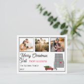 アラバマ州からのメリークリスマス写真の休日 シーズンポストカード (スタンド正面)