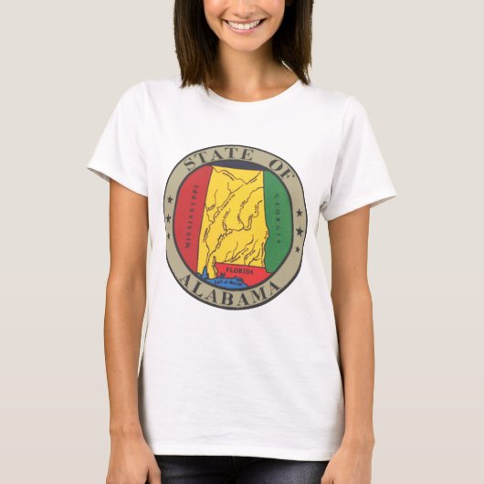 アラバマ州のシール Tシャツ (正面)