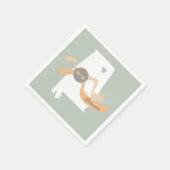 アラバマ州のハートモダンの結婚付いたカスタム地図 スタンダードカクテルナプキン (角)