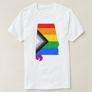 アラバマ州のプライド LGBTQ プログレスプライド Tシャツ