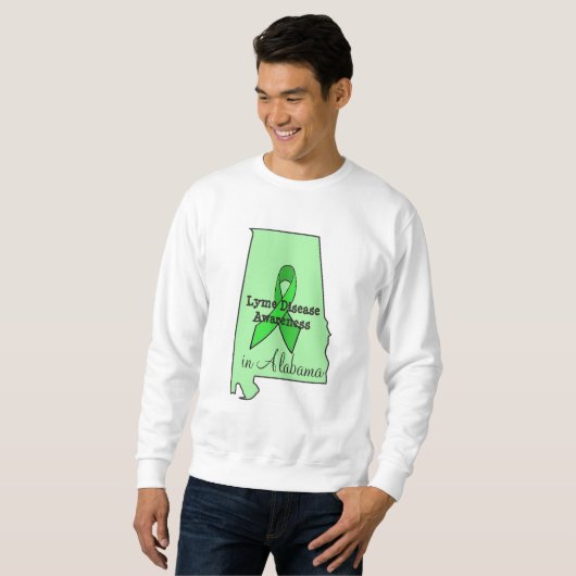 アラバマ州のライム病啓発Tシャツ スウェットシャツ (正面フル)